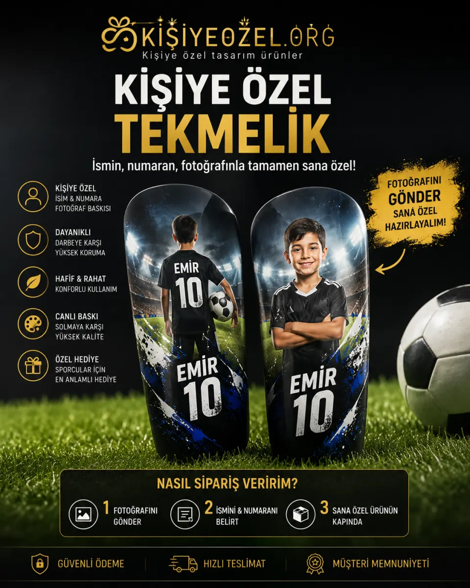 Kişiye Özel Futbol Tekmeliği – İsim, Numara ve Fotoğraf Baskılı Özel Tasarım